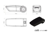 Cotiera Rati model Armster OE1 cu piele eco neagra pentru Ford Transit Connect dupa 2018
