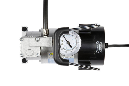 Compresor analogic Ring pentru anvelope LCV si 4x4, 12V, 15A, 160PSI.