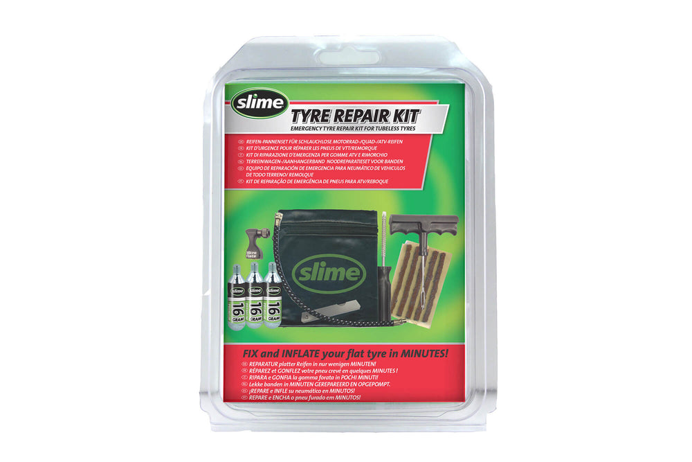 Kit de reparare anvelope Slime - Unelte, dopuri si CO2