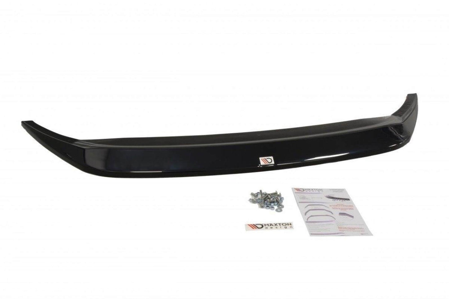 Spoiler Maxton Design versiunea 1 pentru bara față standard Skoda Superb III (2015-2019), negru lăcuit