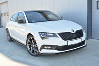 Spoiler Maxton Design V.2 for Skoda Superb III (2015-2019) standard front bumper, gloss black