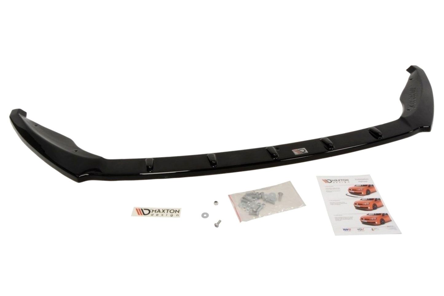 Spoiler frontal Maxton Design versiunea 1 pentru bara RS față Skoda Octavia (2013‑2019), culoare carbon