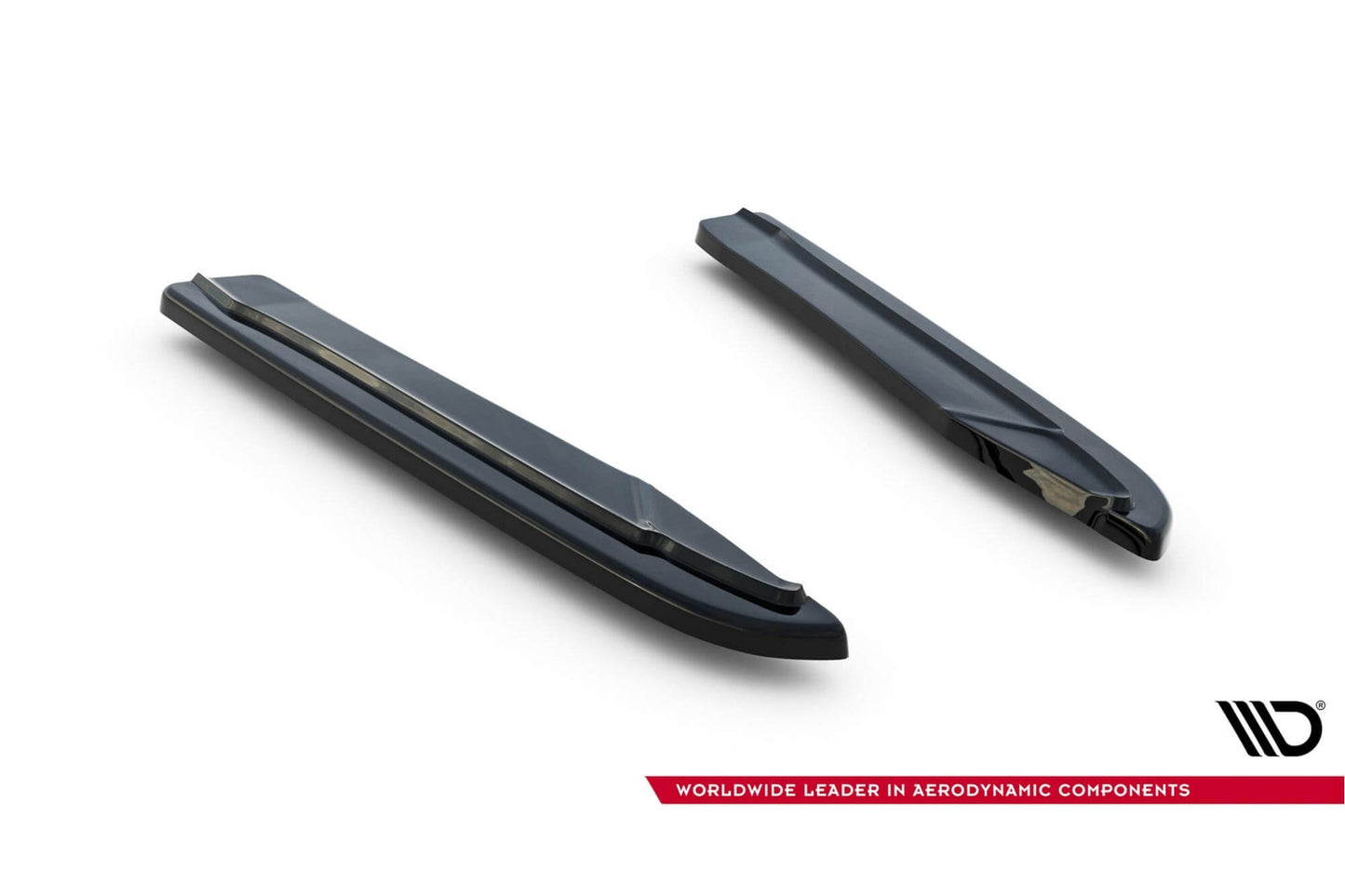 Maxton Design Rear Bumper Side Splitters for Skoda Octavia RS hatchback, station wagon (2013-2019), gloss black