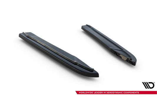 Maxton Design Rear Bumper Side Splitters for Skoda Octavia RS hatchback, station wagon (2013-2019), gloss black
