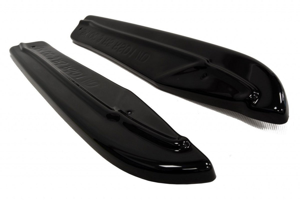 Extensii laterale Maxton Design pentru bara de protecție spate RS a Skoda Octavia hatchback, combi 2013-2019, negru mat