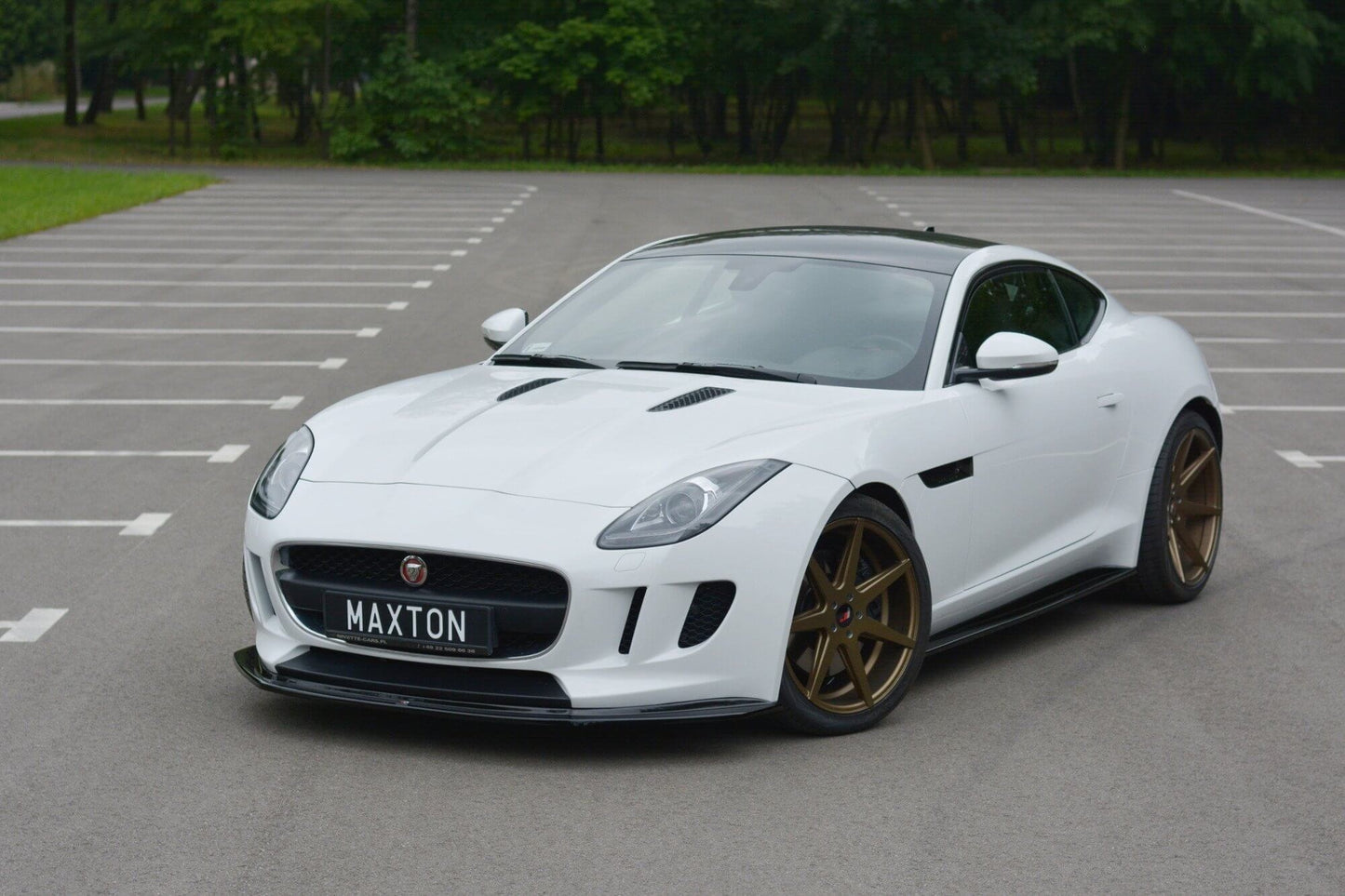 Maxton Design spoiler bara fata pentru Jaguar F-Type (2013-2016), negru mat