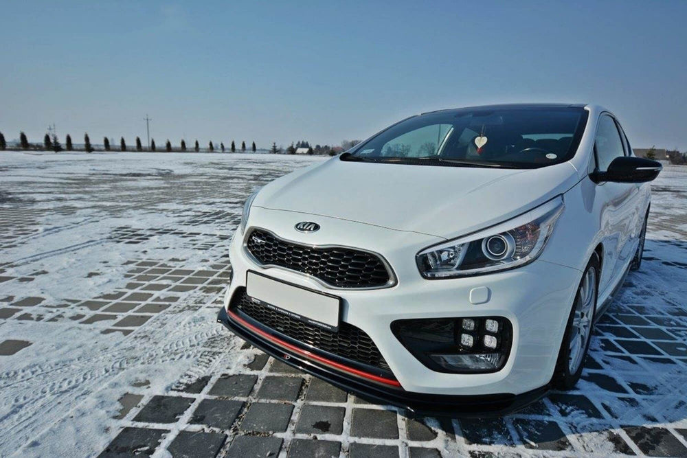 Spoiler Maxton Design pentru bara fata GT a Kia Ceed, Pro Ceed (2013-2018), lac negru