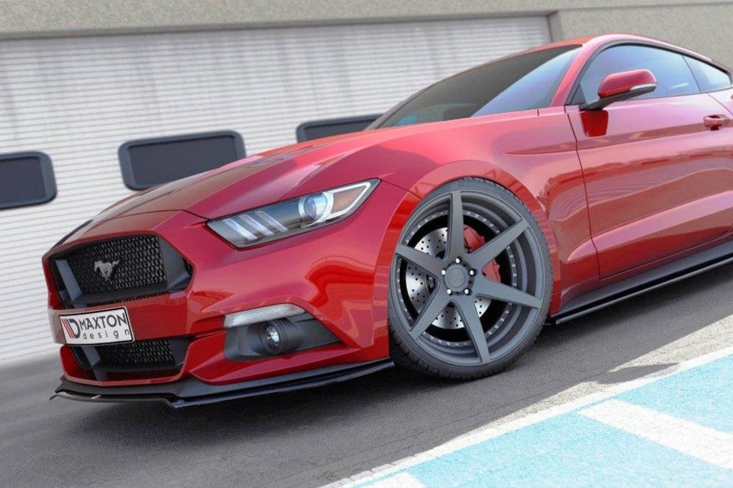 Maxton Design spoiler pentru bara fata standard Ford Mustang (2014-2017), negru mat