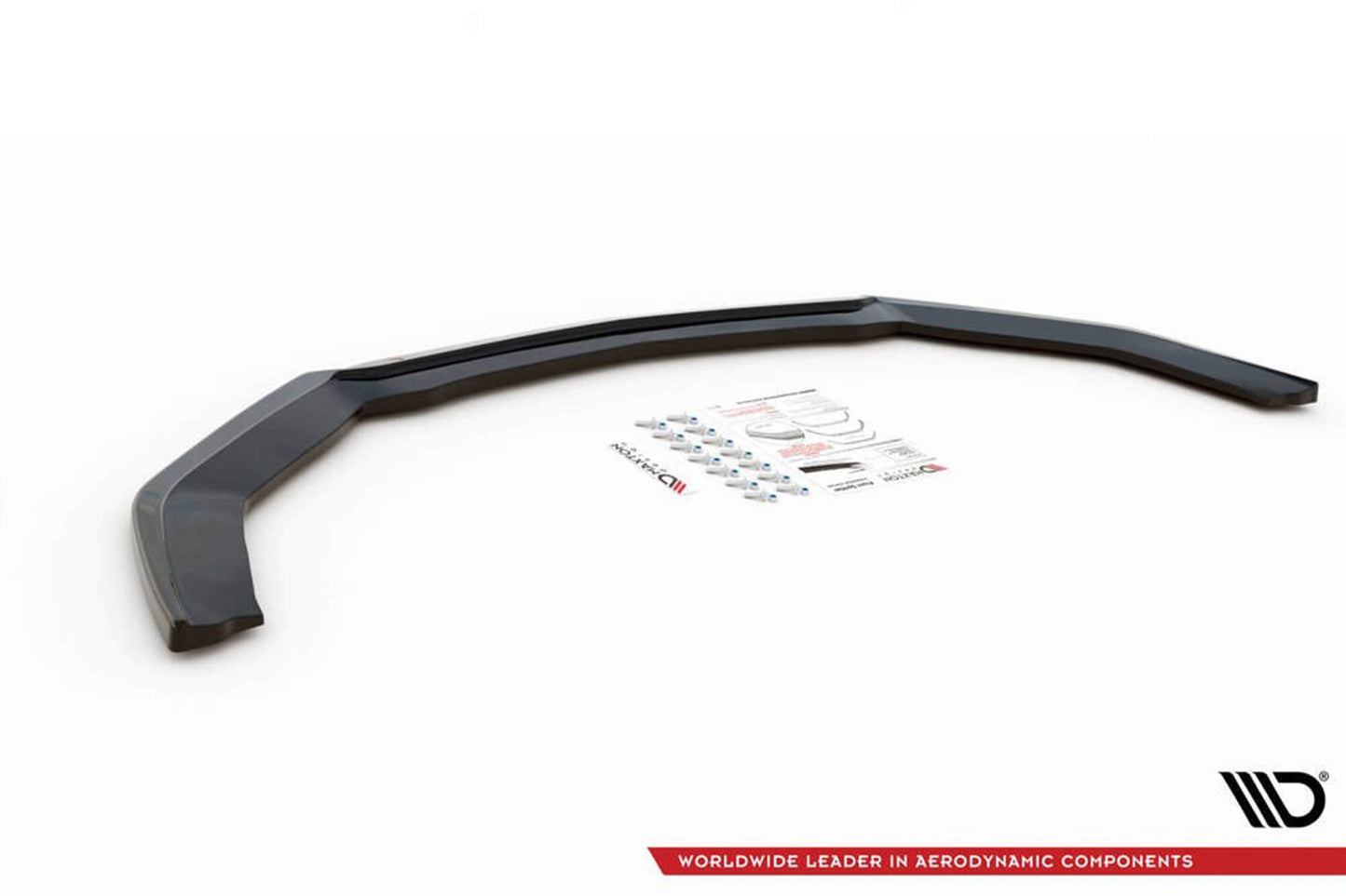 Maxton Design splitter pentru bara fata standard Ford Mustang (2017-), negru lucios