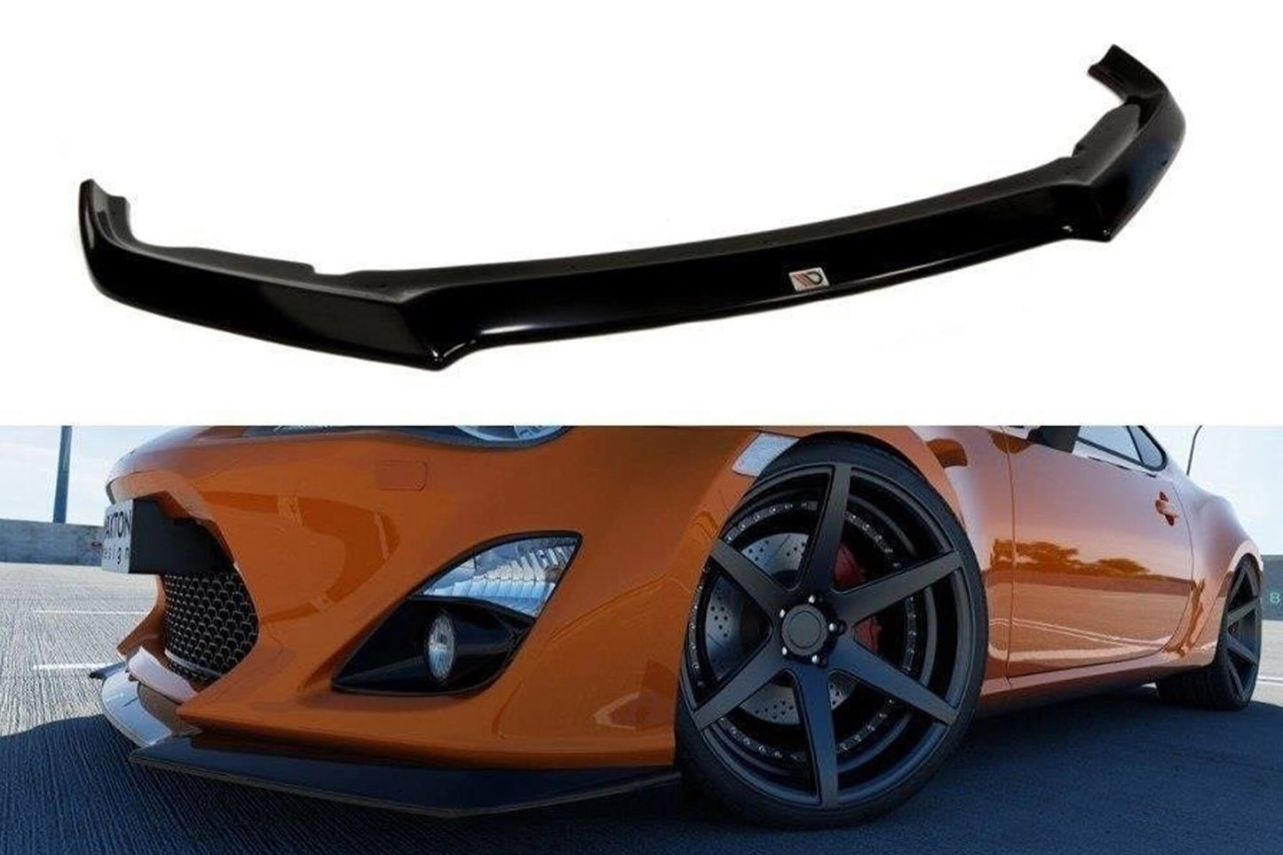 Spoiler Maxton Design pentru bara față standard Toyota GT86 (2012-2016), negru mat
