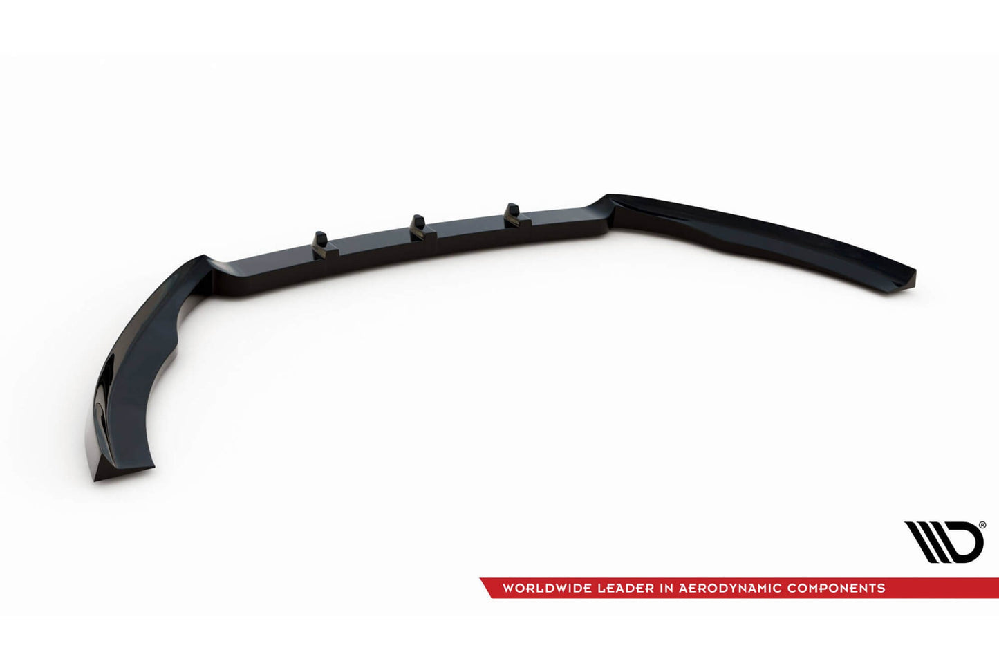 Spoiler Maxton Design pentru bara fata standard a VW Passat B7 (2010-2014), lac negru
