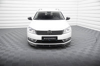 Spoiler Maxton Design pentru bara fata standard a VW Passat B7 (2010-2014), lac negru