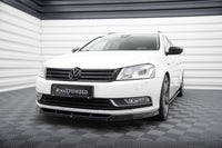 Spoiler Maxton Design pentru bara fata standard a VW Passat B7 (2010-2014), lac negru