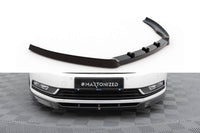 Spoiler Maxton Design pentru bara fata standard a VW Passat B7 (2010-2014), lac negru