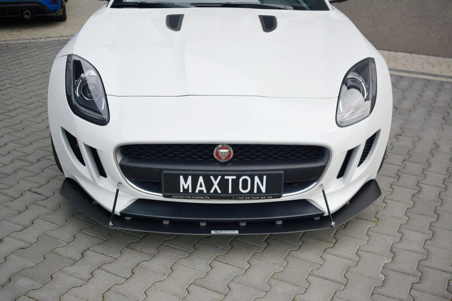 Maxton Design spoiler bara fata tip Racing pentru Jaguar F-Type (2013-2016), negru mat