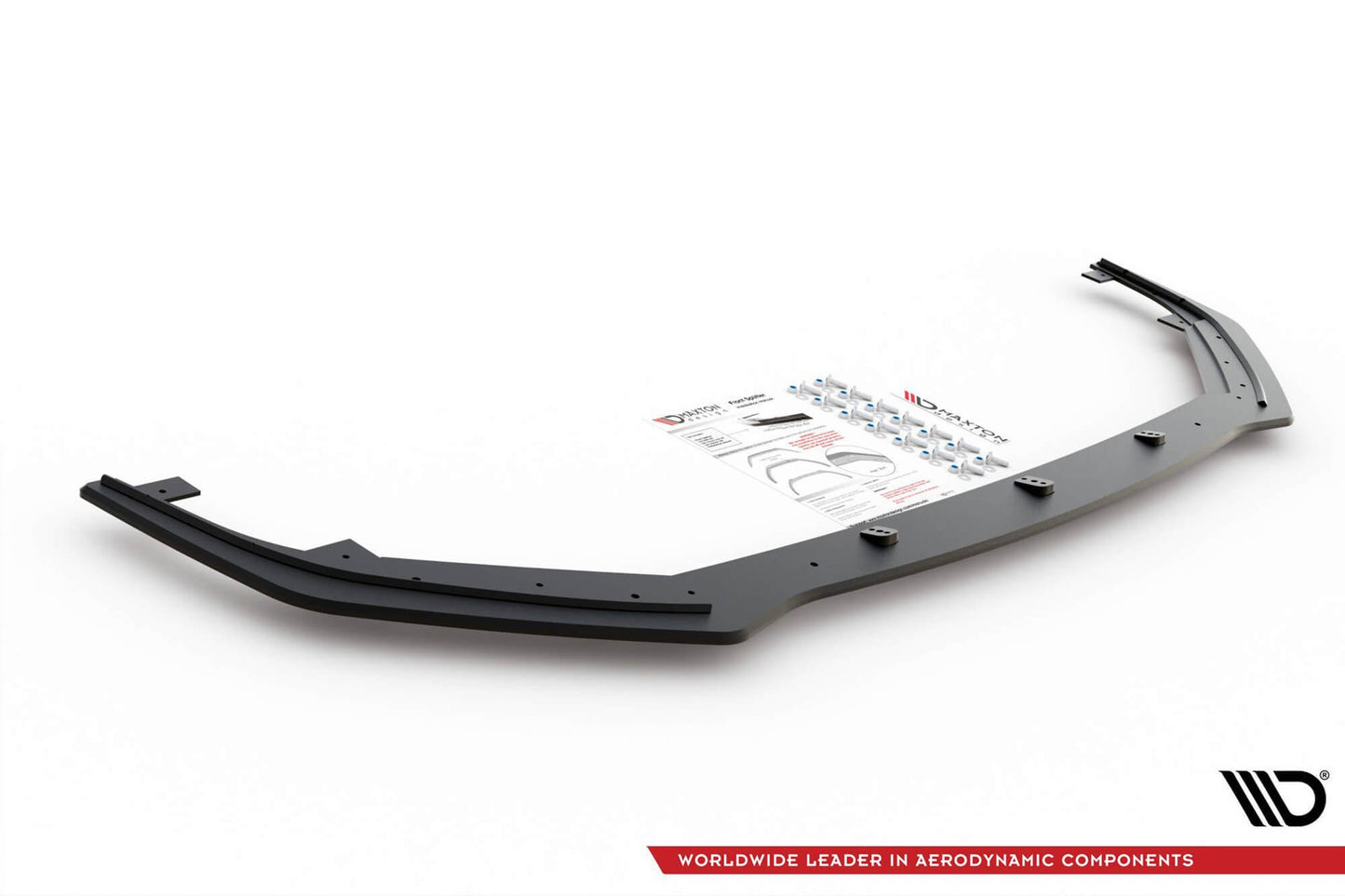 Spoiler tip Racing Maxton Design pentru bara față GR a Toyota Yaris (2020+), negru mat