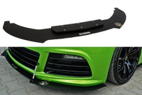 Spoiler Maxton Design Racing pentru bara fata R a VW Scirocco (2009-2013), negru mat