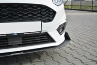 Spoiler Maxton Design tip Racing versiunea 1 pentru bara fata ST a Ford Fiesta (dupa 2017), mat negru