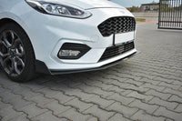 Spoiler Maxton Design tip Racing versiunea 1 pentru bara fata ST a Ford Fiesta (dupa 2017), mat negru