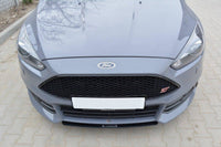 Splitter Maxton Design tip Racing, versiunea 3, pentru bara fata ST a Ford Focus (2015-2018), negru mat