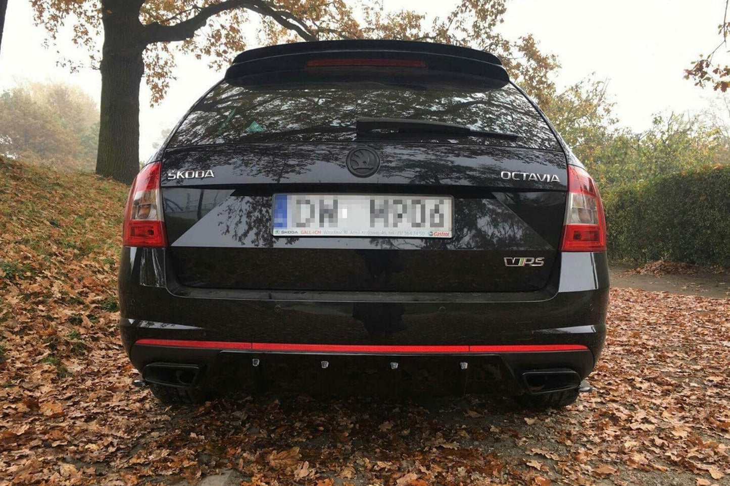 Spoiler Maxton Design RS type for Skoda Octavia station wagon (2013-2019) tailgate, gloss black