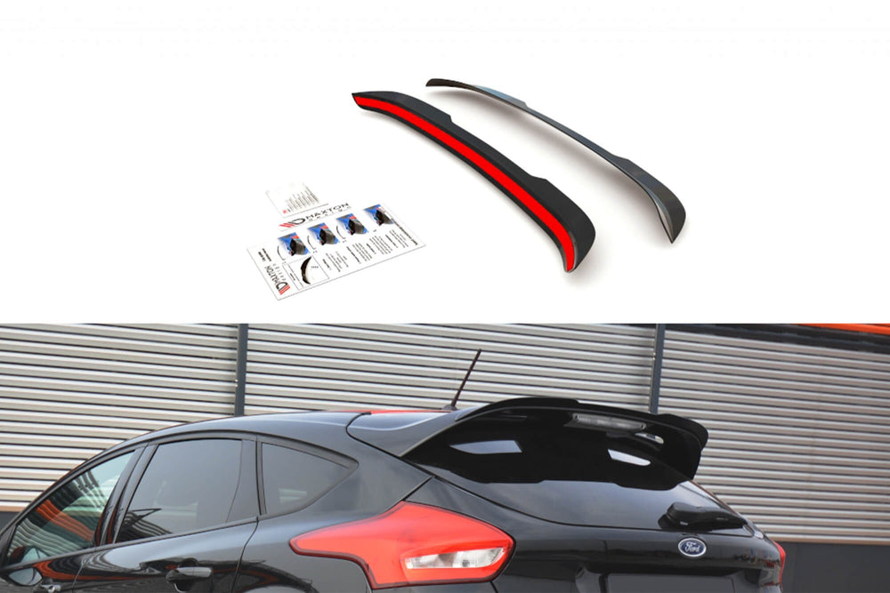 Spoiler Maxton Design tip ST-Line pentru portbagajul Ford Focus (2015-2018), culoare carbon
