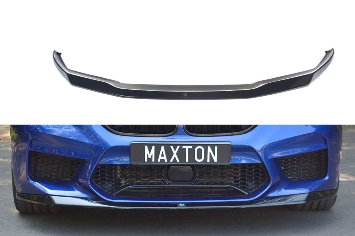 Maxton Design splitter versiunea 1 pentru bara fata M5 BMW Seria 5 F90 (2017+), lac negru