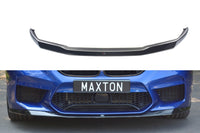 Maxton Design splitter versiunea 1 pentru bara fata M5 BMW Seria 5 F90 (2017+), lac negru