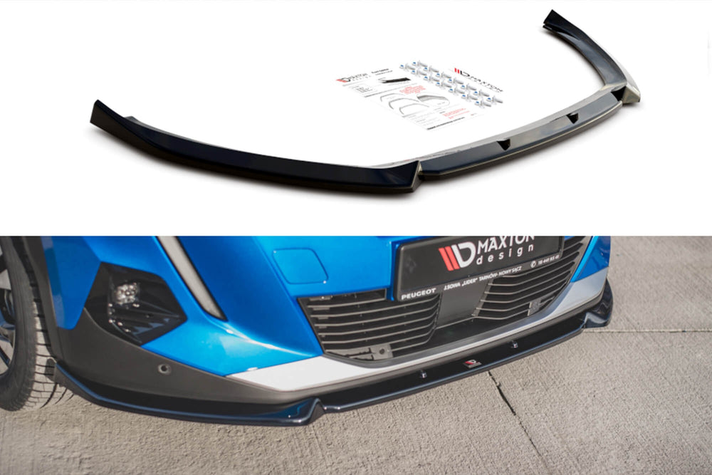 Maxton Design splitter versiunea 1 bara fata pentru Peugeot 2008 dupa 2019, culoare carbon