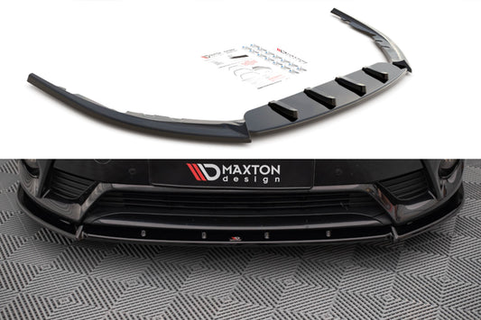 Spoiler Maxton Design front bumper lip for Toyota Avensis (2015-2018), gloss black