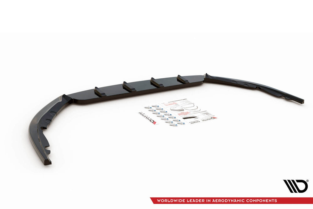 Spoiler Maxton Design versiunea 1 pentru bara față Toyota Avensis (2015-2018), culoare carbon