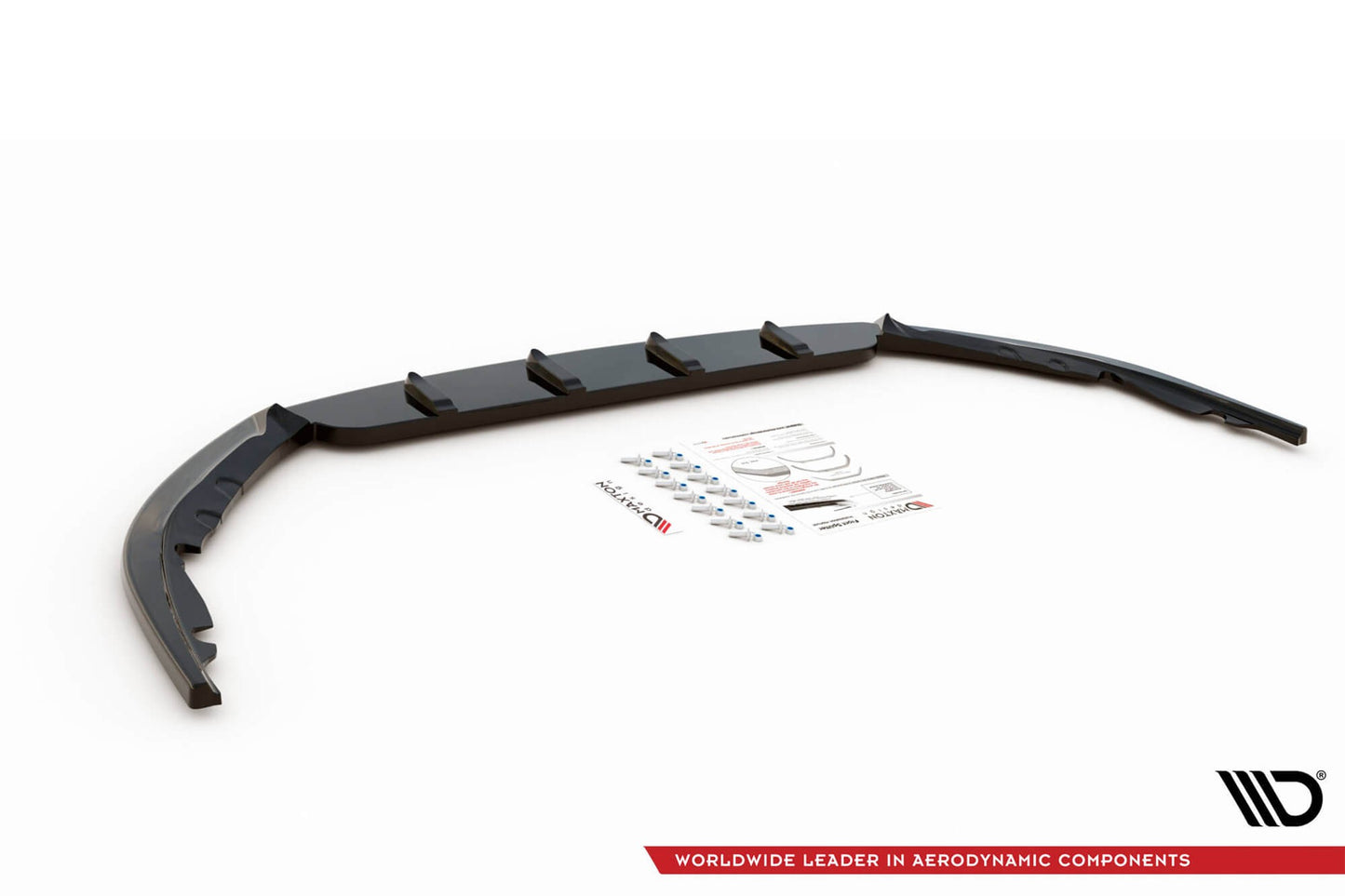 Spoiler Maxton Design versiunea 1 pentru bara față Toyota Avensis (2015-2018), culoare carbon