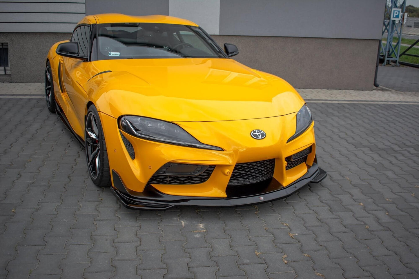 Maxton Design spoiler bară față versiunea 1 pentru Toyota Supra (2019-), negru lucios