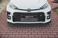 Spoiler Maxton Design versiunea 1 pentru bara față GR a Toyota Yaris (după 2020), culoare carbon