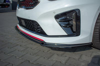 Spoiler Maxton Design versiunea 1 pentru bara fata GT a Kia Pro Ceed (2018+), culoare carbon