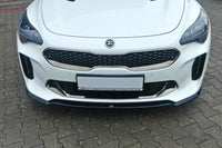 Maxton Design spoiler frontal versiunea 1 pentru bara față Kia Stinger GT (2017+), negru lucios