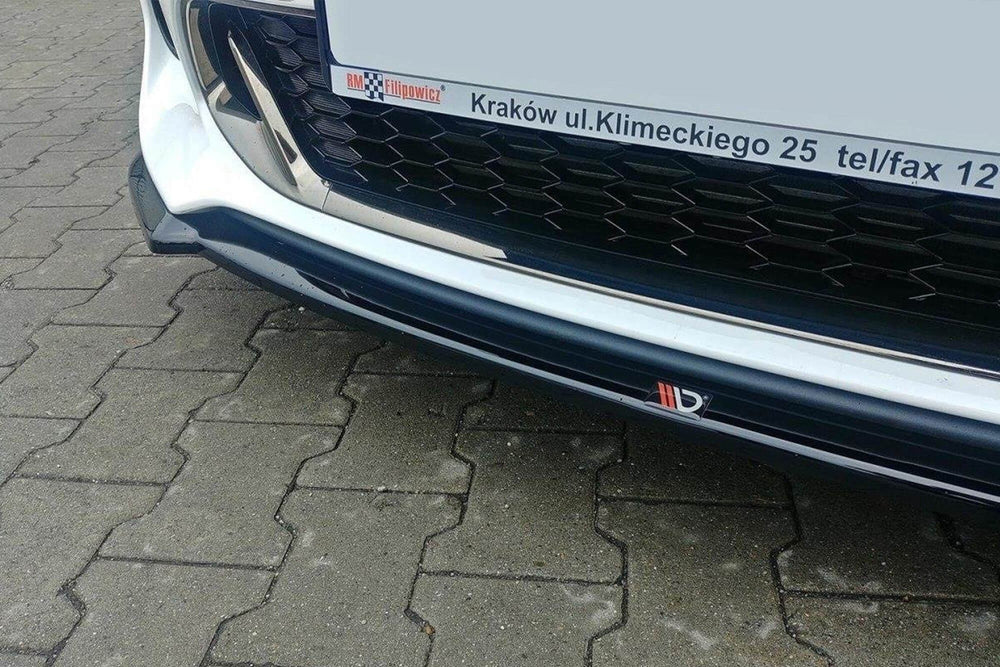 Maxton Design spoiler frontal versiunea 1 pentru bara față Kia Stinger GT (2017+), negru lucios