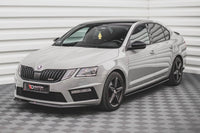 Front spoiler Maxton Design version 1 for Skoda Octavia (2016-2019) RS front bumper, gloss black