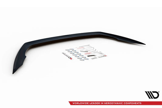 Front spoiler Maxton Design version 1 for Skoda Octavia (2016-2019) RS front bumper, gloss black