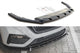 Spoiler Maxton Design versiunea 1 pentru bara față RS a Skoda Octavia (după 2020), negru lucios