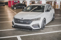 Spoiler Maxton Design V.1 pentru bara față RS la Skoda Octavia (din 2020), negru mat