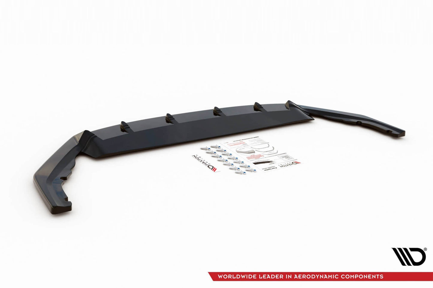 Spoiler Maxton Design V.1 pentru bara față RS la Skoda Octavia (din 2020), negru mat