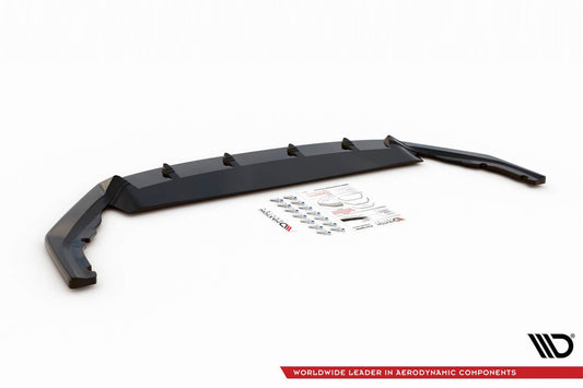 Spoiler Maxton Design V.1 pentru bara față RS la Skoda Octavia (din 2020), negru mat
