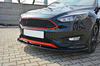 Splitter Maxton Design versiunea 1 pentru bara fata ST-Line a Ford Focus (2015-2018), culoare carbon