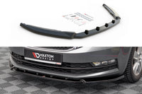 Maxton Design Front Splitter, V.2, for Skoda Octavia Standard Front Bumper (2016-2020), Gloss Black (Copy)