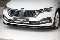 Spoiler Maxton Design versiunea 1 pentru bara fata standard a Skoda Octavia (dupa 2019), negru mat