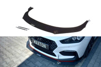 Splitter Maxton Design versiunea 1 tip Racing pentru bara fata N a Hyundai i30 hatchback (2017-), negru mat