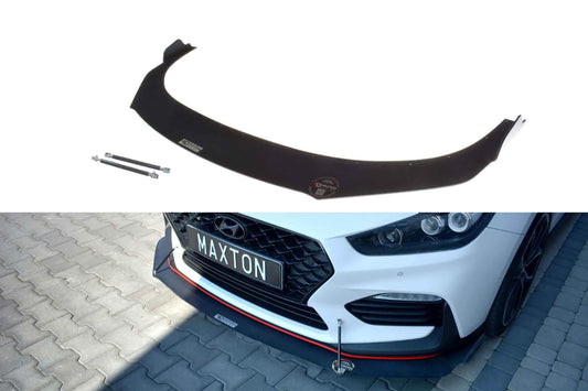 Splitter Maxton Design versiunea 1 tip Racing pentru bara fata N a Hyundai i30 hatchback (2017-), negru mat