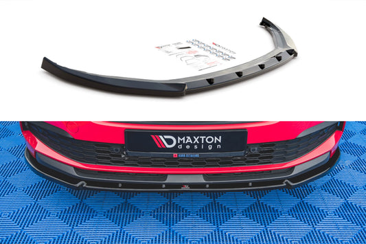 Spoiler Maxton Design versiunea 2 pentru bara fata a Skoda Kamiq (dupa 2019), lac negru