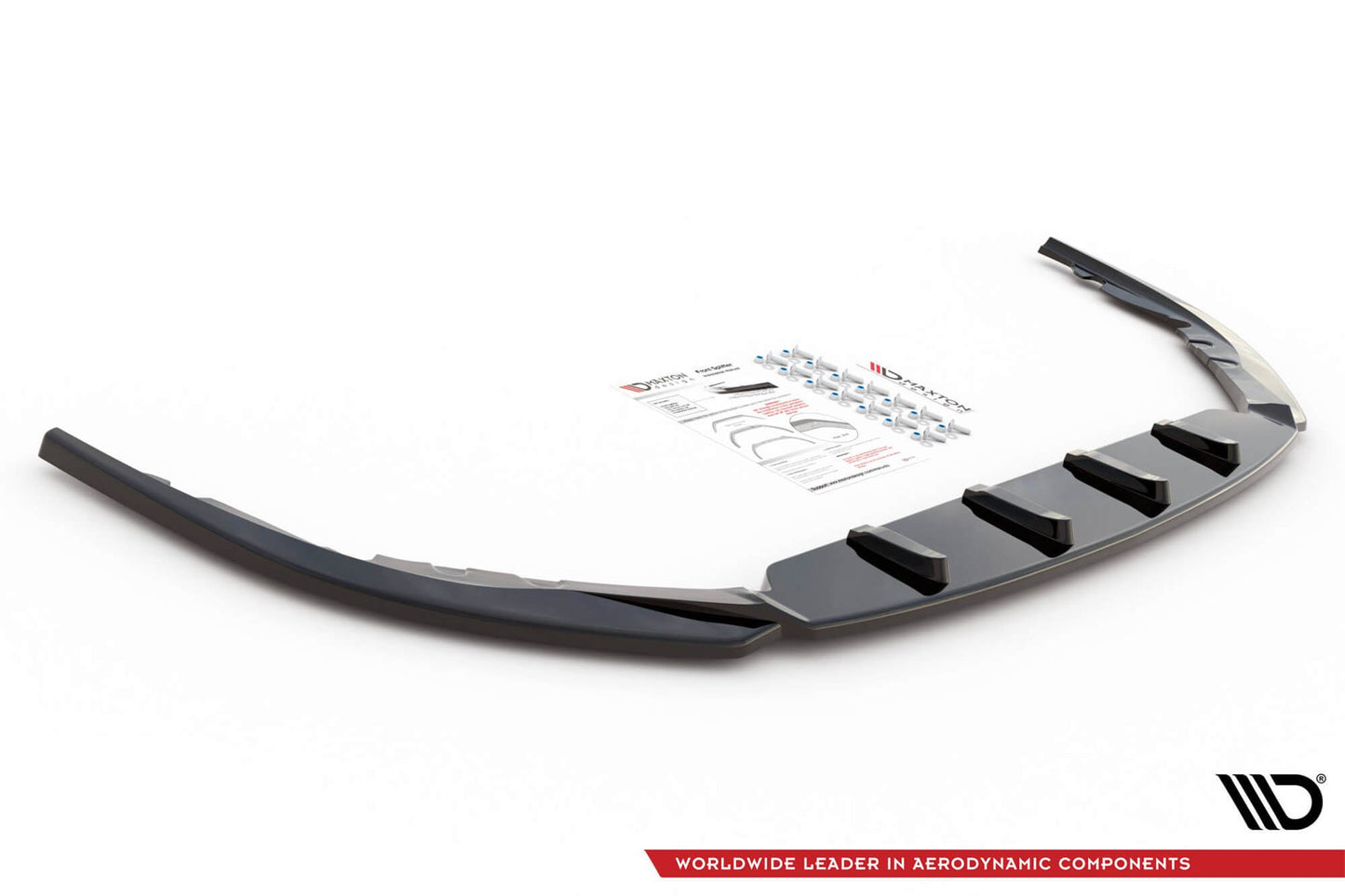 Spoiler Maxton Design versiunea 2 pentru bara față a Toyota Avensis (2015-2018), culoare carbon
